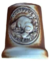 Swagman Platypus Australian Vintage Very Rare Thimble Pottery Collectible