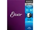 Elixir #11025 Acoustic Polyweb Guitar String 80/20 Bronze 11-52 Custom Light