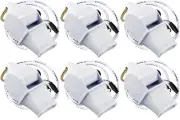 Fox 40 Sonik Blast CMG 3-Chamber Pealess Whistle + Lanyard, White (6-Pack)