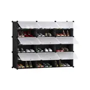 SOGA 6 Tier 3 Column Shoe Rack Organizer Storage Stackable