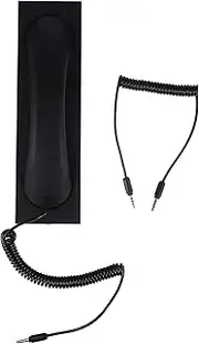 Creative Retro Cellphone Handset for Mobile, Tablet, Computer - Comfortable Cordless Design, Black Plastic Material, Ideal for Long Conversations, Vintage Style Present