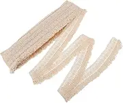 DOITOOL Cotton Lace Fringe Trim with Tassels Yards Wide DIY Sewing Craft Material for Home Decor Cushion Edging and Curtain Decoration