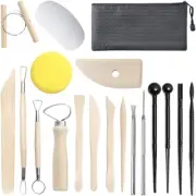 Clay Tools,19 PCS DIY Sculpting Set Ceramics Polymer Clay Kit for Pottery