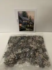 Thomas Kinkade "Julianne's Cottage" Boxless 500pc Puzzle Flower Garden *NEW*