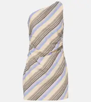 [Faithfull] Faithfull Marga cotton and linen minidress AU 6 multicoloured