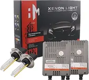 wattstar H7 HID Headlight Bulbs,42W 5500 LM Bright White HID H7 Xenon Headlights Conversion Kit with Super Canbus,DC 12V,6000k Car Light Restoration Kit,IP67 Waterproof,Pack of 2.