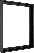 MCS Canvas Float Frames 16x20 Frame, Black Frame for Finished Canvases, Vertical & Horizontal Wall Hanging Large Frame with Adhesive for Canvas Paintings (1-Pack)