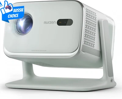 Smart Projector 4K WiFi Bluetooth 20W Speakers Real-Time Focus Keystone Green
