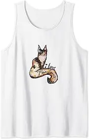 [CAT] I Love Maine Coons fun Dilute Calico Maine Coon Tank Top