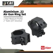 Ccop Alumn .22 Air Gun Scope Ring 1-pair Medium Profile 1" Tube 3/8" Dovetail
