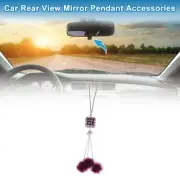 1 Pcs Magic Cube Diamond Car Rear View Mirror Pendant Accessories Purple