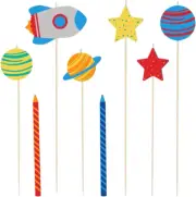 Blast off Birthday Candle Set