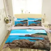 3D Stone Ocean ZHUA1031 Bed Pillowcases Quilt Duvet Cover Set Queen King Zoe