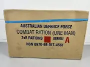 10 x Australian MRE Combat Ration Packs - Menu A - New & Sealed