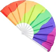 NOLITOY Multi-use Handheld Fan Small Portable Fan Fabric for Outdoor Sports Travel and Parties