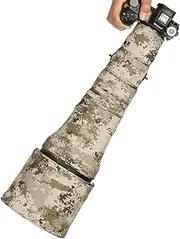 CHASING BIRDS Camouflage Waterproof Lens Coat for Nikon Z 800mm f/6.3 VR S Rainproof Lens Protective Cover (Brown Grid, with 2.0X TC)
