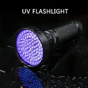 100 LED UV Flashlight - 395nm Black Light Torch for Pet Urine, Scorpion Detection Fluorescence Inspection