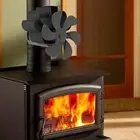 Flue Pipe Heat Powered Fireplace Fan 6 Blade Professional Aluminum Alloy