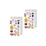 Ladelle Sunday Market Set of 4 Cotton Kitchen Towels Yellow Multi