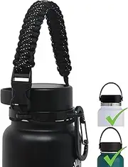 One MissionX Paracord Handle Compatible with Hydro Flask 2.0 Wide Mouth Water Bottle, Durable & Secure Accessories, Fits 12oz to 64oz