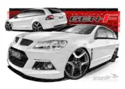 HSV Wagon F SERIES TOURER WAGON HERON WHITE A3 FRAMED PRINT (V410)