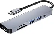 BRIGHTFUFU Port Type-c USB Hub Laptop Multi-Port USB Splitter Fast Charging Dock Computer Accessory for Family and Friends