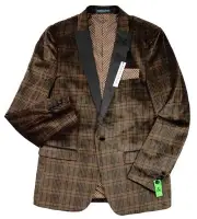 Paisley & Gray Mens Sport Coat 50R Tux Style Dinner Jacket Slim Fit Velvet $275