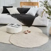 Goa Bleached Round Floor Rug [HABLGOAFL17A_RNDB]