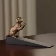 Brass Made Adorable Begging Labrador Retriever Dog Door Stop Stopper Wedge