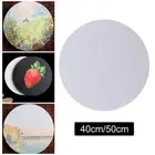 Round Canvas Board Cotton Blank White Stretched Panel for DIY Tool Artworks