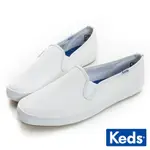 【KEDS】CHAMPION SLIP ON 經典皮革休閒小白鞋-白 (9191W110018)