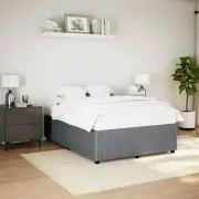 vidaXL Bed Frame without Mattress Dark Grey Double Velvet HEE
