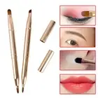 Double-headed Retractable Lip Brush Eye Liner Eyeshadow Eyebrow Brus SFR