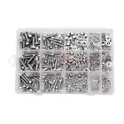 510 Pcs Stainless Steel M4 M5 M6 Hex Head Screw Nut Bolt Washer Set Assortment