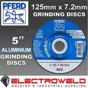 5 x PFERD 125mm 5” Aluminium Grinding Wheels Depressed Centre Angle Grinder Disc