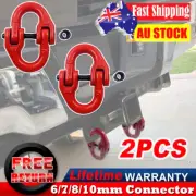 1Pair 6/8/10mm Grade 80 HammerLock Chain Connectors Link 4X4 Joiner 4WD Couplers