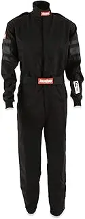 RaceQuip 110006 110 Series X-Large Black SFI 3.2A/1 Single Layer One-Piece Driving Suit