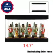 US Big Acrylic Display Box Perspex Case 14.7" L Plastic Dustproof Self-Install