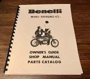 BENELLI MINI-ENDURO 65cc COMPLETE OWNERS GUIDE & SHOP SERVICE & PARTS MANUAL