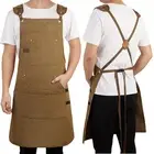 Wood Work Aprons for Men, Heavey Duty Cotton Canvas Multifunction Apron With ...