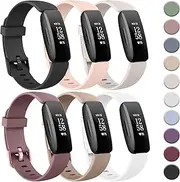 Tobfit 6 PACK Sport Bands Compatible with Fitbit Inspire 2 Bands for Women Men, Soft Silicone Waterproof Straps Replacement Wristbands Compatible for Fitbit Inspire 2/Fitbit Ace 3 (6 Pack)
