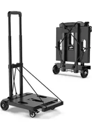 Portable Folding Cart Dolly Push Truck Hand Collapsible Trolley Luggage Trolley