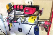 Garage Tools Storage Charging Station Power Tool Battery Organizer Utility Shelf