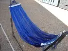 indoor/outdoor adult Hammock swing bed with metal frame for adult up to 72" Blue