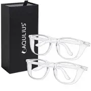 2 Pack Safety Glasses Goggles Blue Light for Women Nurses, Clear
