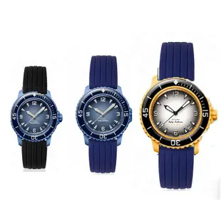 全新 22 毫米矽膠錶帶適用於 Blancpain X S-watch 五十 五海洋系列潛水時尚男士女士替換手鍊