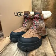 UGG WOMENS ASHTON ADDIE BOOT SIZE US 6.5 CHESTNUT WINTER SNOW WATERPROOF LEATHER