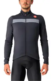 CASTELLI PURO 3 JERSEY FULL ZIP LIGHT BLACK/SILVER REFLEX