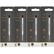 Parker Quink Pen Refill Ballpoint Broad Thick Nib 1.2mm (Black) [Pack 4 Bulk]
