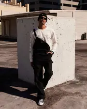 [Lucid] Lucid Men's Dynamo Denim Overalls in Black Size XL XL Black